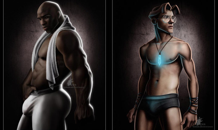  Ilustraciones de personajes masculinos Disney en versión real