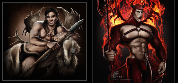  Ilustraciones de personajes masculinos Disney en versión real