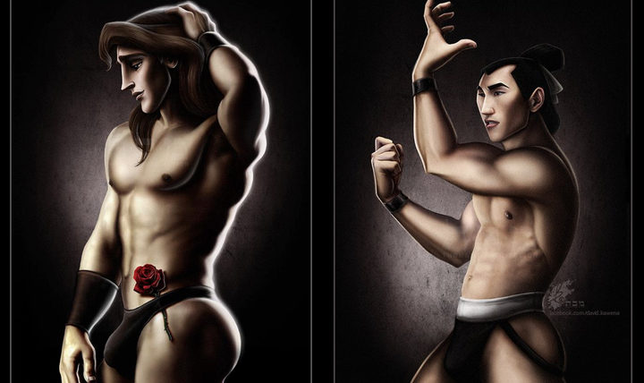  Ilustraciones de personajes masculinos Disney en versión real