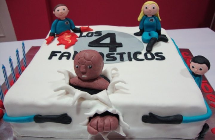 Tarta 'Cuatro Fantásticos'