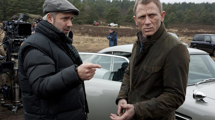 Sam Mendes y Daniel Craig durante el rodaje de 'Spectre'