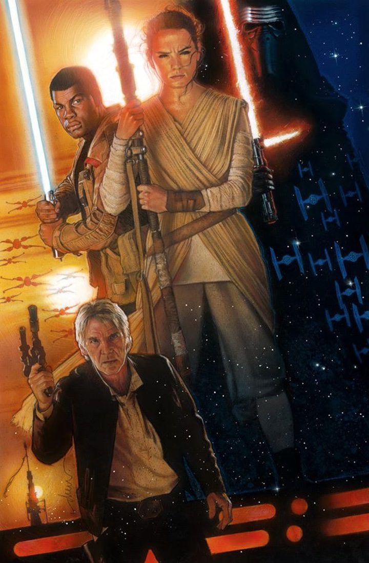 Poster de Drew Struzan para Star Wars: El despertar de la fuerza