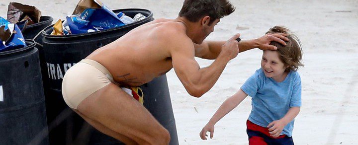 Zac Efron semi desnudo durante el rodaje de 'Dirty Grandpa'