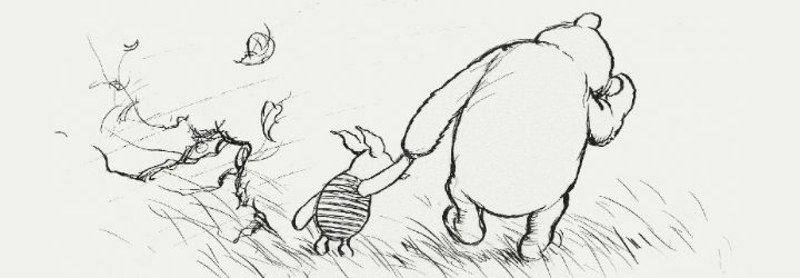  Ilustración de Winnie the Pooh de A.A.Milne