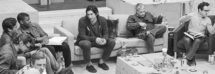  Adam Driver junto al reparto de 'Star Wars: El despertar de la fuerza'