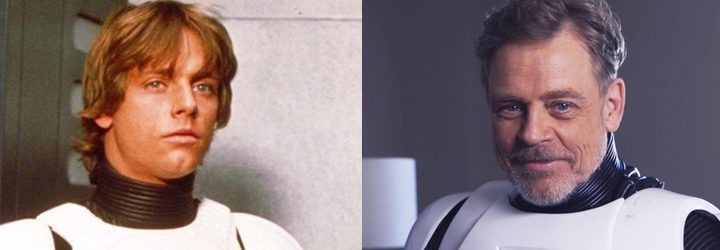 Mark Hamill recupera el traje de Stormtrooper unas décadas después