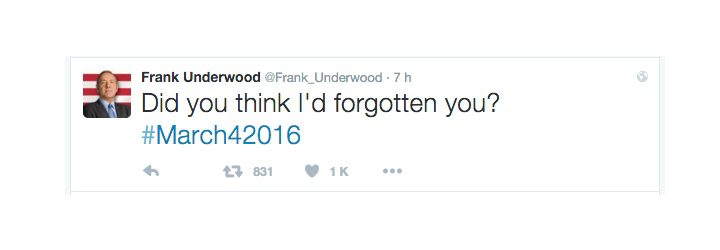  Uno de los tweets publicados por Underwood durante el debate republicano