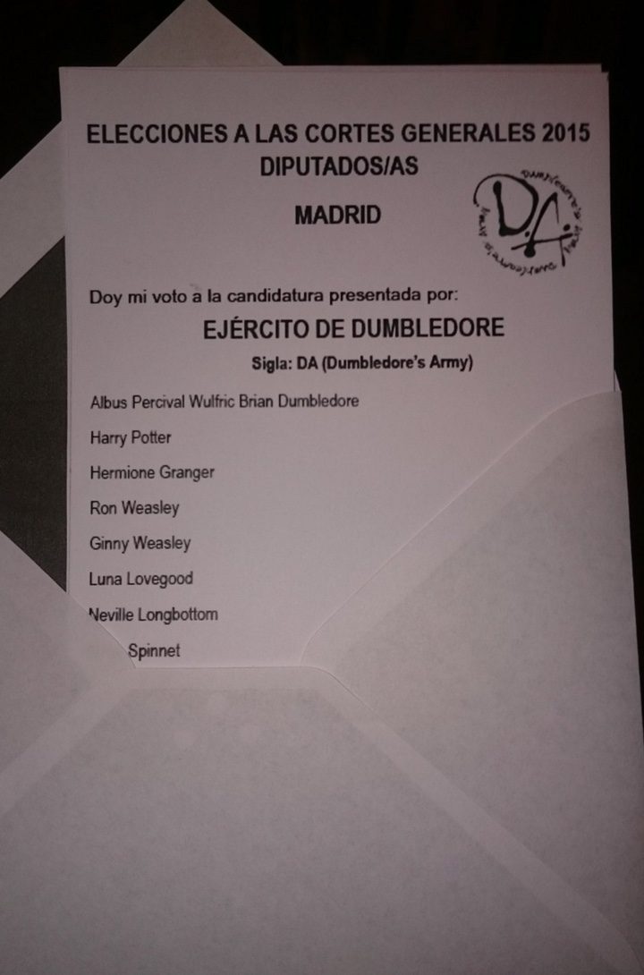  Papeleta Dumbledore