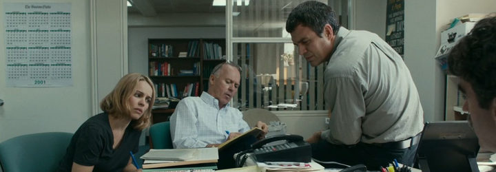 Rachel McAdams, Mark Ruffalo y Michael Keaton en 'Spotlight'