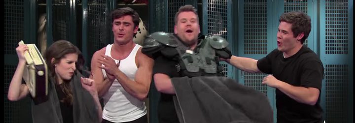  'Late Late Show' Historia del deporte con Zac Efron y Anna Kendrick