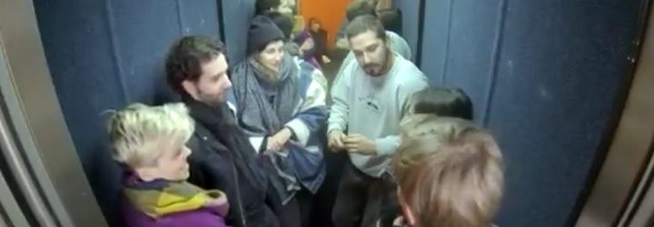 Shia LaBeouf en un ascensor