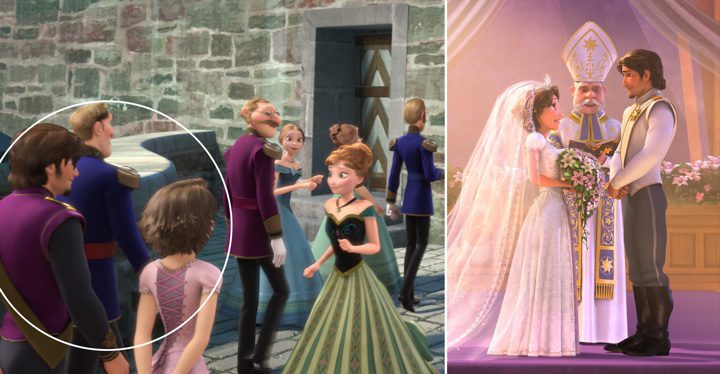  Los protagonistas de 'Enredados' aparecen en la coronación de Elsa