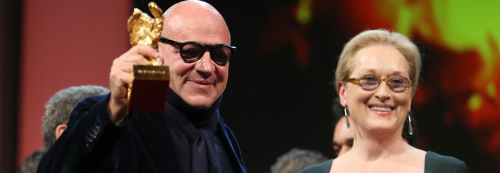 Gianfranco Rosi y Meryl Streep