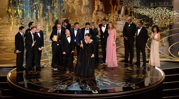 El equipo de Spotlight en los Oscar