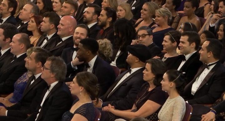  Henry Cavill y Chris Evans en la la gala de los Oscar