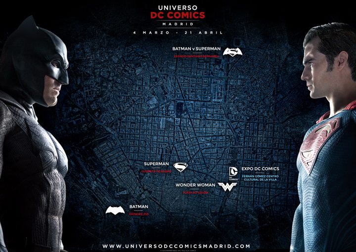 Mapa esculturas Universo DC Comics Madrid