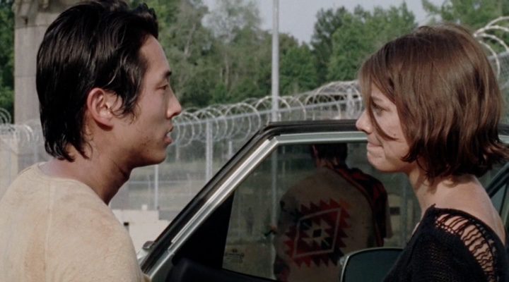  Glenn y Maggie en 'The Walking Dead'