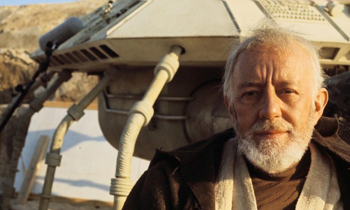 El actor Alec Guinness en su papel de Obi-Wan Kenobi