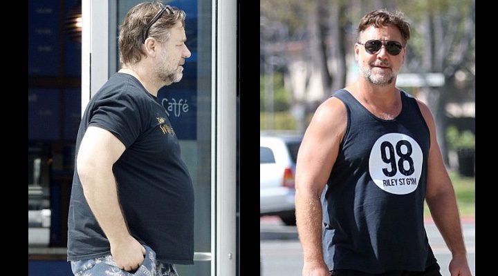 El antes y el después de Russell Crowe tras su pérdida de peso