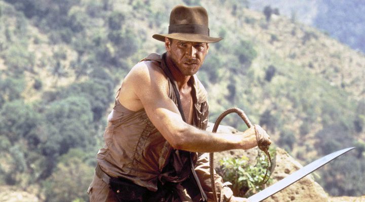 Harrison Ford interpretando a Indiana Jones