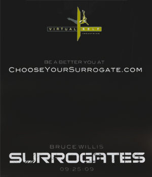 Web y cartel para 'The surrogates'