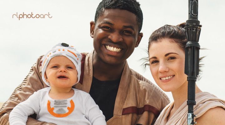 Finn y Rey con su BB8