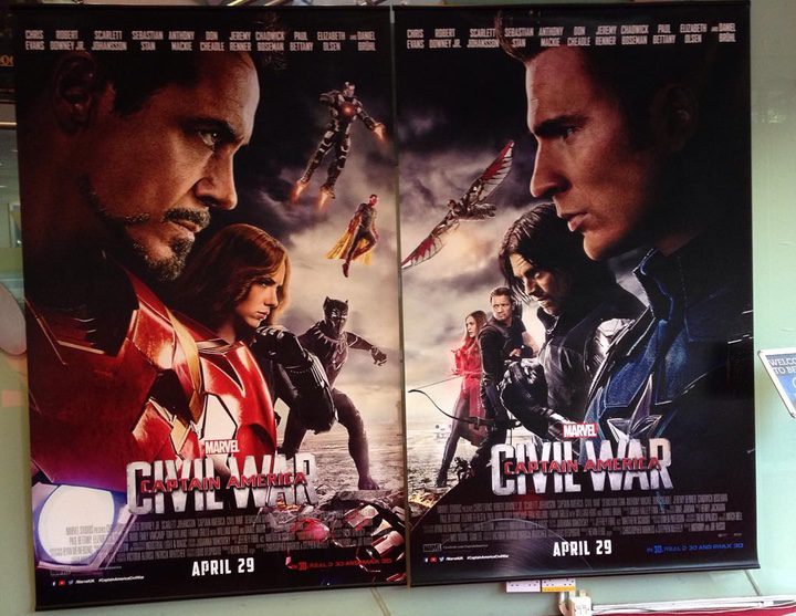 Póster doble de 'Capitán América: Civil War'