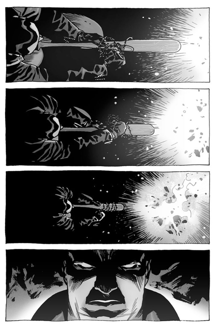  Primera página del cómic que cuenta el pasado de Negan