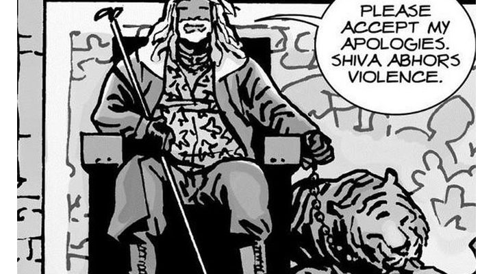  Ezekiel y Shiva en una publicación de 'The Walking Dead'