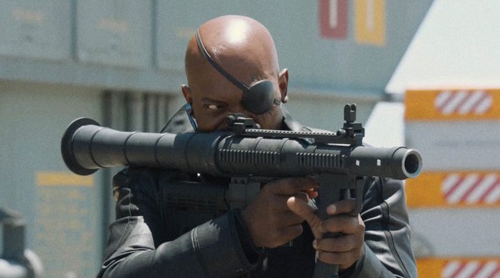  Samuel L. Jackson interpretando a Nick Furia