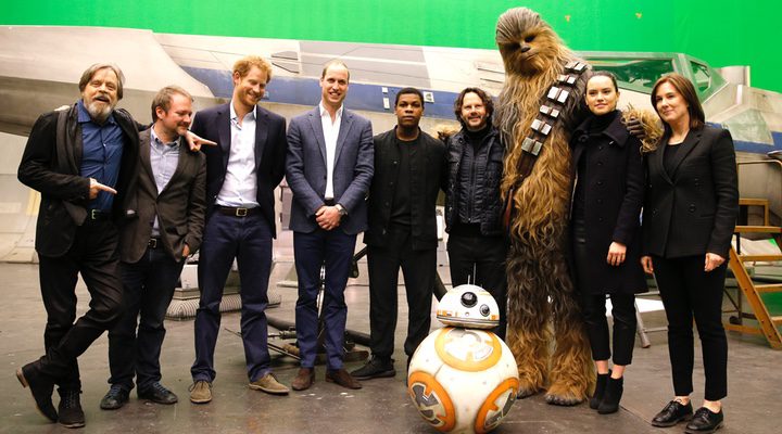  Los principes de Inglaterra en el set de rodaje de 'Star Wars: Episodio VIII'