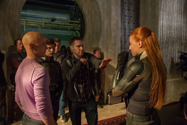  Bryan Singer, James McAvoy y Sophie Turner