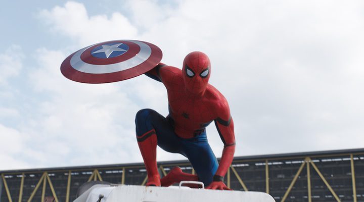 Tom Holland como Spider-Man en 'Capitán América: Civil War