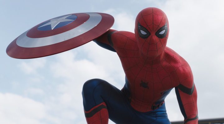  Tom Holland como Spiderman en 'Capitán América: Civil War'