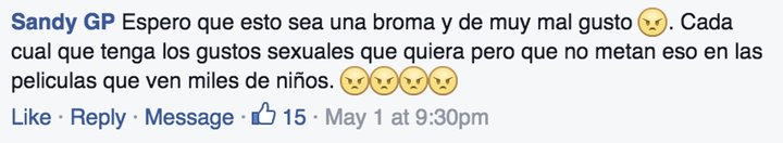 Comentario homófobo 'Frozen'