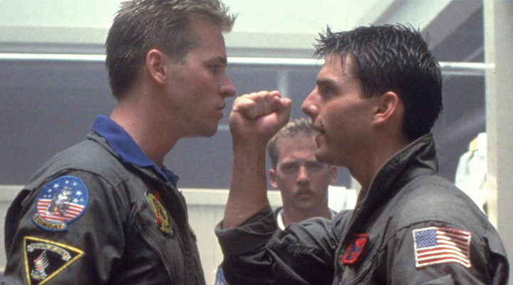 Val Kilmer y Tom Cruise en 'Top Gun'