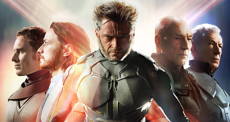 Michael Fassbender, James McAvoy, Hugh Jackman, Patrick Stewart e Ian McKellen en 'X-Men: Días del futuro pasado'