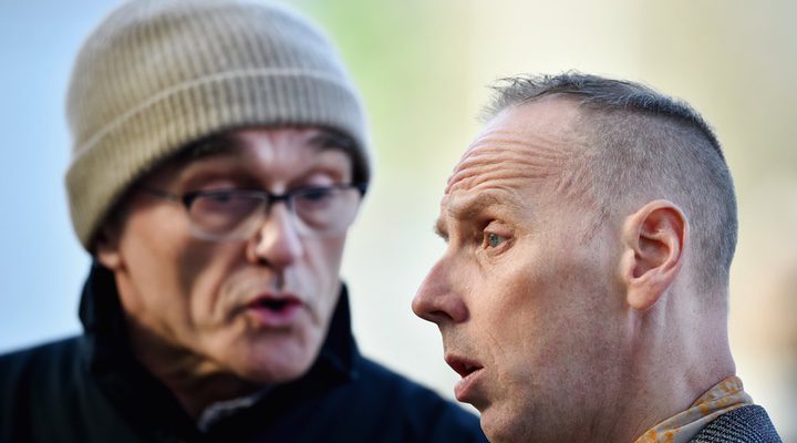  Danny Boyle y Ewen Brenner en el set de rodaje de 'Trainspotting 2'