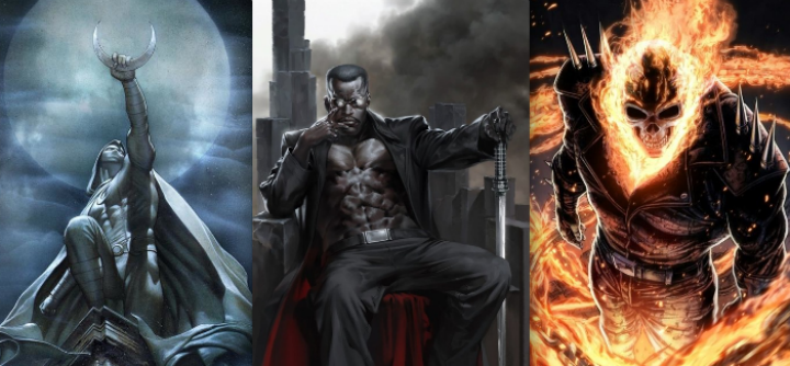 Moon Knight, Blade y Ghost Rider