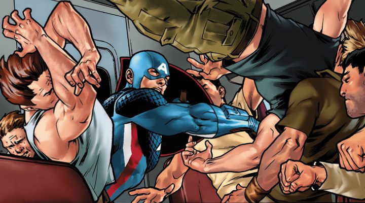  una de las viñetas del primer tomo de 'Captain America: Steve Rogers'