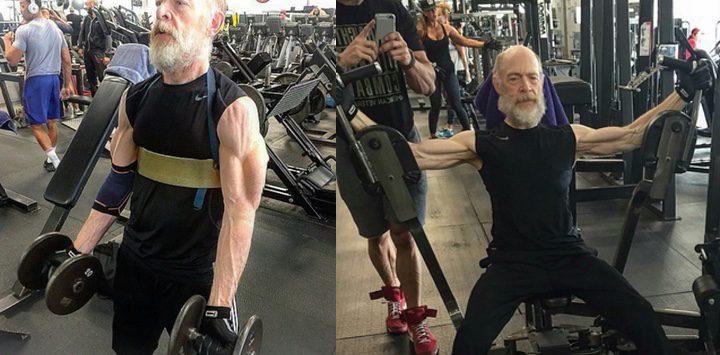  J.K. Simmons durante el entrenamiento de 'La Liga de la Justicia'