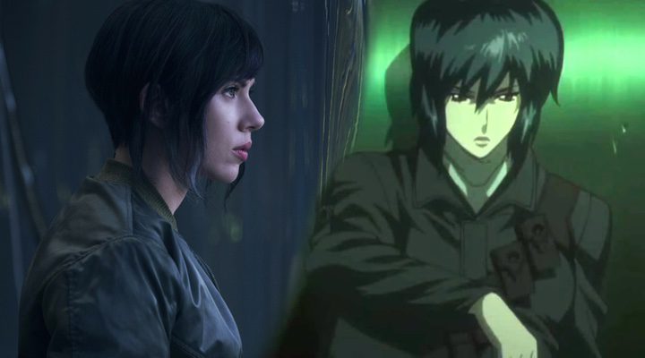  Scarlett Johansson en 'Ghost in the Shell' y la versión anime de 'Ghost in the Shell'