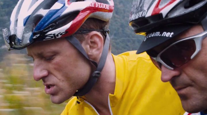 Lance Armstrong en una carrera