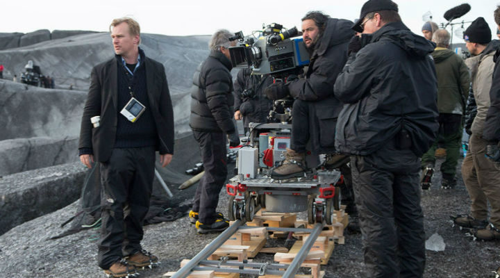 Christopher Nolan filmando una escena de 'Dunkirk'