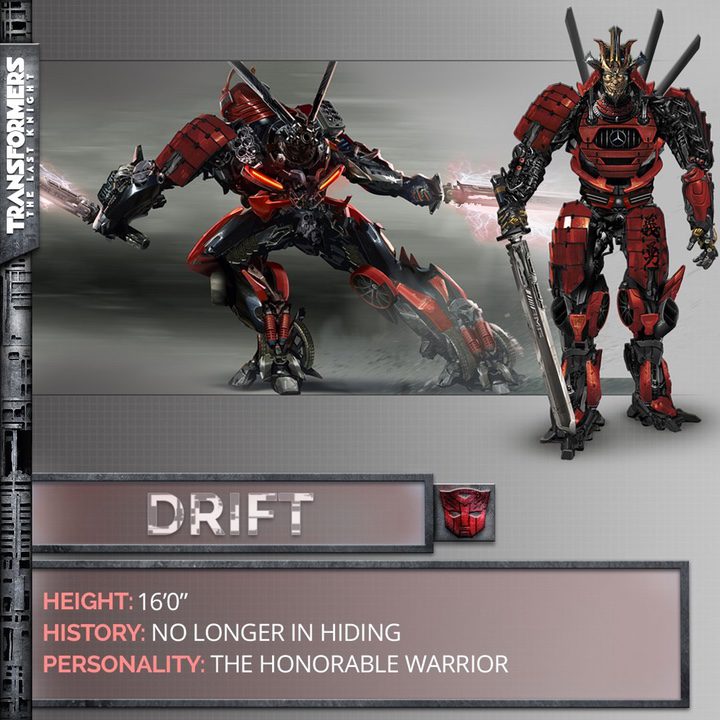 Drift, uno de los nuevos personajes de 'Transformers: The last Knight'