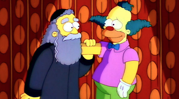 Krusty y su padre en 'Los Simpson