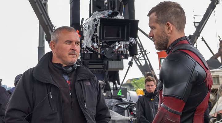 Tim Miller y Ryan Reynolds en el set de 'Deadpool'