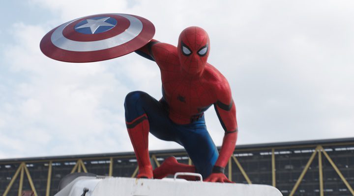 Tom Hollland como Spider-Man en 'Capitán América: Civil War