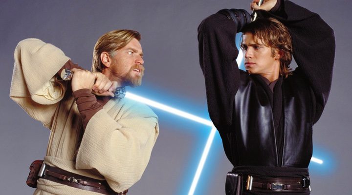 Ewan McGregor y Hayden Christensen como Obi-Wan Kenobi y Anakin Skywalker