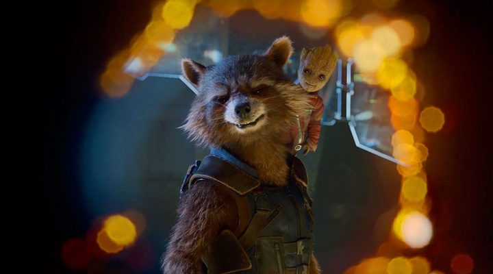 Rocket Racoon y Baby Groot en 'Guardianes de la Galaxia Vol. 2'